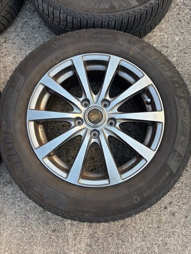 ミシュラン スタッドレス 215/60R16 4本 ホイール付 溝5mm オデッセイ