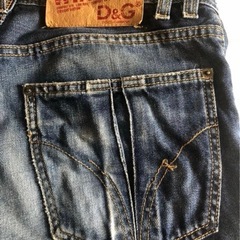 D&G WINNER デニムパンツ 29 濃紺 ヒゲ加工 スリムストレートの画像