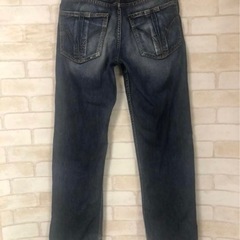 D&G WINNER デニムパンツ 29 濃紺 ヒゲ加工 スリムストレートの画像