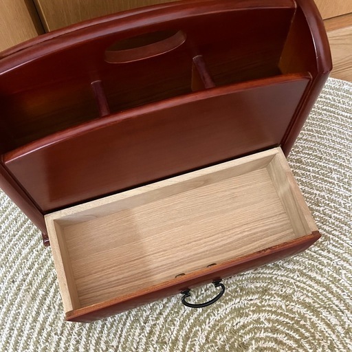 会津塗り 漆塗り 木製マガジンラック｜未使用保管品｜和モダン