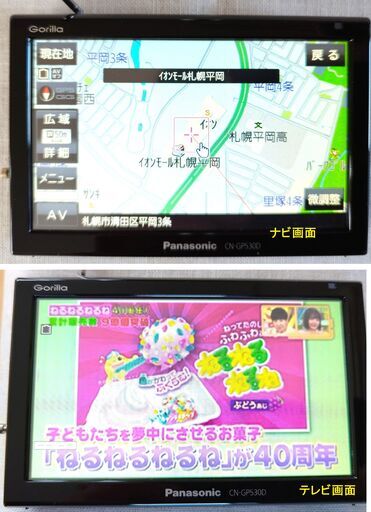 パナソニック ポータブルテレビ＆ナビ＆音楽プレイヤー CN-GP530D