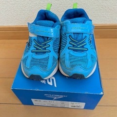 284. 瞬足　子供　くつ　17.5cm ブルーの画像