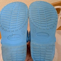 278. サンダル　子供　　ブルー　クロックス風　26  16cmの画像