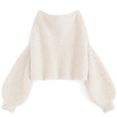 オフショルダーシャギーニットトップス　グレイル　GRLの画像