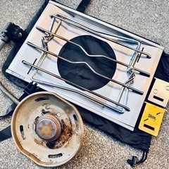 スノーピーク　snow peak フラットバーナー　カスタム　shimcraft 37camp 五徳付きの画像