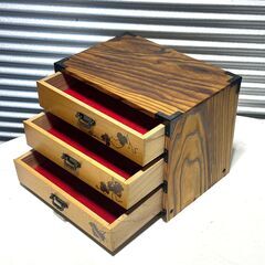 店頭引き渡し 中古 ミニたんす 小引出し 収納 葉っぱ 家具の画像
