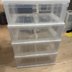 カインズ 衣装ケース 4段  収納ケース キャスター付きの画像