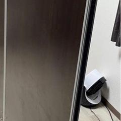 パーテーション　ダークブラウン木目調の画像