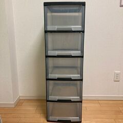 ［値下げ］5段収納ケース　縦型　収納家具　の画像