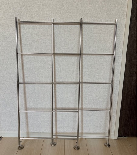 【美品】無印良品　ステンレスユニットシェルフ　高さ８３ｃｍタイプ用　追加用帆立　小 2個セット ステンレスユニット