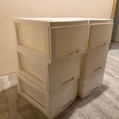 【無料】収納ケース／引き出しボックス 6個セット（中古）の画像