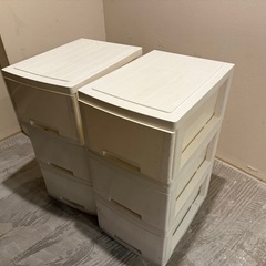 【無料】収納ケース／引き出しボックス 6個セット（中古）の画像