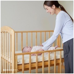 カトージ KATOJI ハイポジション ベビーベッド アーチ（ナチュラル）の画像