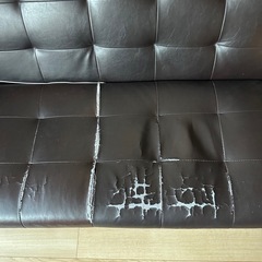 2人掛け　レザーソファの画像