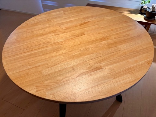 KANADEMONO】THE CAFE TABLE / ラバーウッド Natural × 4Pin_Triangle