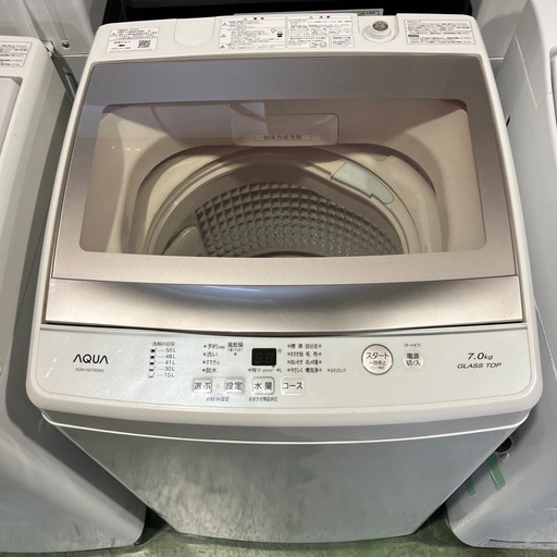 7kg AQUA アクア　洗濯機　7キロ　家電　白　ホワイト