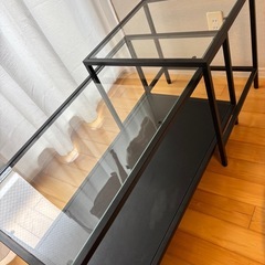 【IKEA】ガラスローテーブルの画像