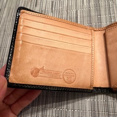 【美品】BRITISH GREEN 革財布　の画像