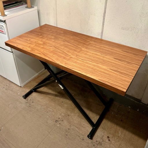 ニトリ アクティブ2 120cm デスク ウォルナット ミドルブラウン ワークデスク パソコンデスク 木目デスク 作業机 折りたたみデ