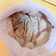 大きめパープルもこもこバックの画像