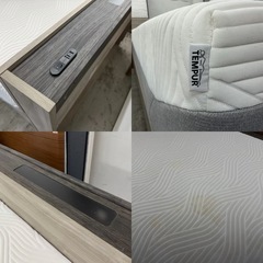 【愛品館 江戸川店 】シンプルフレーム セミダブルベッド TEMPUR（テンピュール）の画像