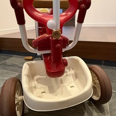 最終価格　本体確認画像　かじとり押し棒付き　三輪車　イーモ　　ほとんど使ってませんの画像