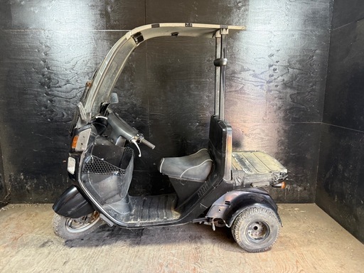 ★支払総額4.2万円★激安バイク続々入荷中！ とにかく安い！ ホンダ ジャイロ2 黒 TA02 ワイパーウォッシャー作動！ ワイドスペンサー！ ミニカー登録OK！ フロントカゴ付き！