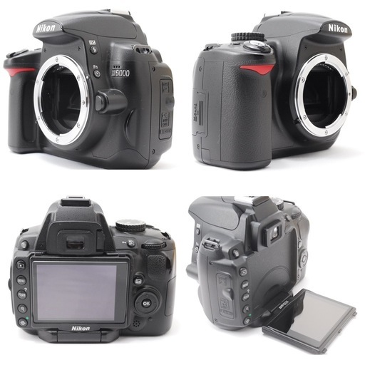 Nikon D5000 レンズセット　画面が回転　初心者おすすめ　スマホ転送★一眼レフ