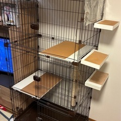 アイリスオーヤマ　にゃんこ向け3段ペットケージの画像