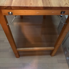 中古　無印良品　たためる木のテーブルの画像