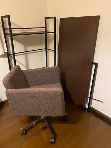 フランフラン 購入　本棚シェルフ付きデスクと椅子