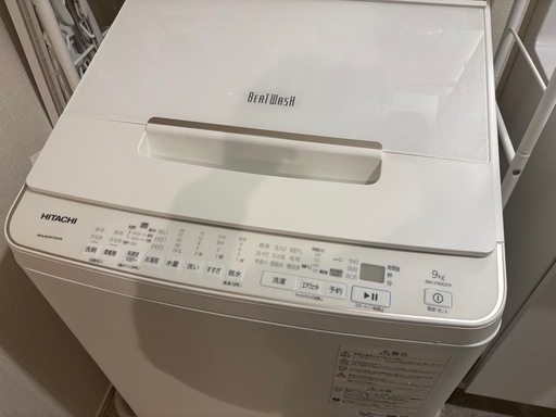 【美品/2021年式】日立 ビートウォッシュ 9kg 自動投入 BW-X90G（毎日清掃/動作良好）