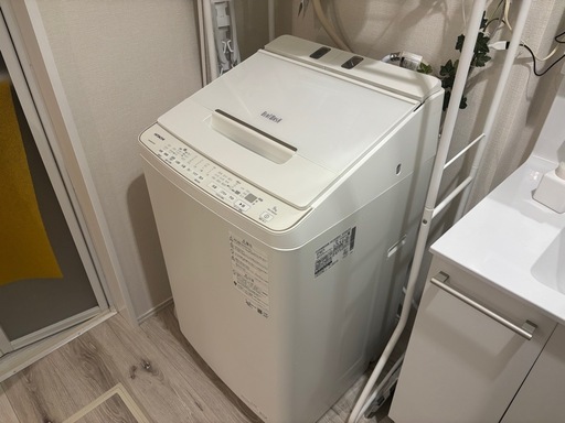 【美品/2021年式】日立 ビートウォッシュ 9kg 自動投入 BW-X90G（毎日清掃/動作良好）