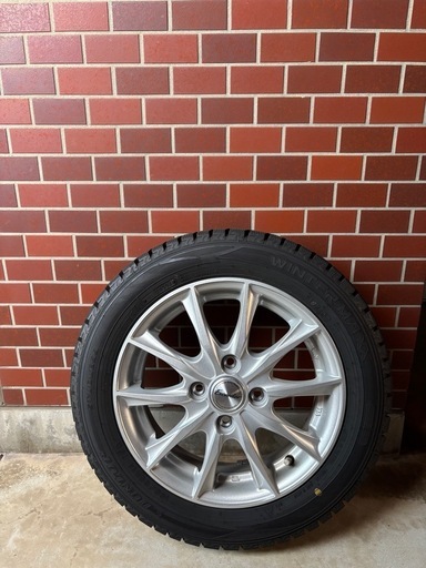 【引渡者決定】新品スタッドレスタイヤ（ホイール付）DUNLOP WINTERMAXX02   155/65R14