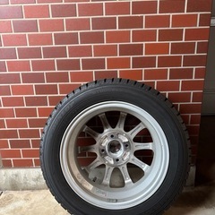 【早い者勝ち】新品スタッドレスタイヤ（ホイール付）DUNLOP WINTERMAXX02   155/65R14の画像