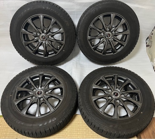 185/65R15 88Q ダンロップ　ホイル付き　社外　15インチ6J+53 PCD114.3\5H