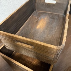 ヴィンテージ収納BOX2つの画像
