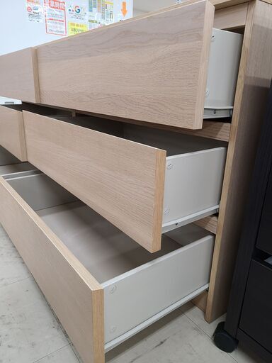 J4102【リユースのサカイ柏店】IKEA　イケア　3段ワイドチェスト　マルム　クリーニング済　参考価格37,990円
