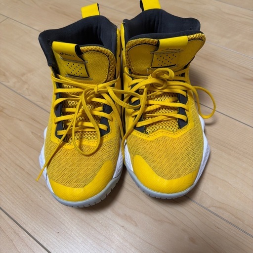 イエロー ハイカット バスケットシューズ26