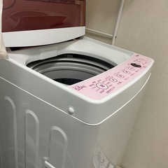 洗濯機　(白ピンク)の画像