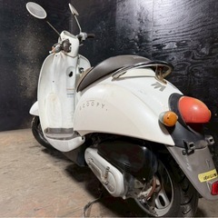 ★支払総額4.6万円★定休日なし！いつでも現車確認可能です！ ホンダ スクーピー 白 AF55 おしゃれな車両！ ４スト、集中キー！通勤、通学に♪の画像