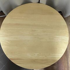 【使用感あり・美品】丸ローテーブル 径70cm ナチュラルウッドの画像