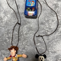 ネックレス　ウッディ　ミッキーマウス　ミニカー付きの画像