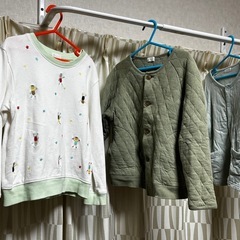 男児120 冬服14着(アウター4+長袖トップス10)子供服 キッズcombi mini無印ユニクロほかの画像