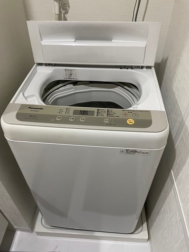 パナソニック洗濯機5kg ビッグウェーブ洗浄カビクリーンタンク風乾燥