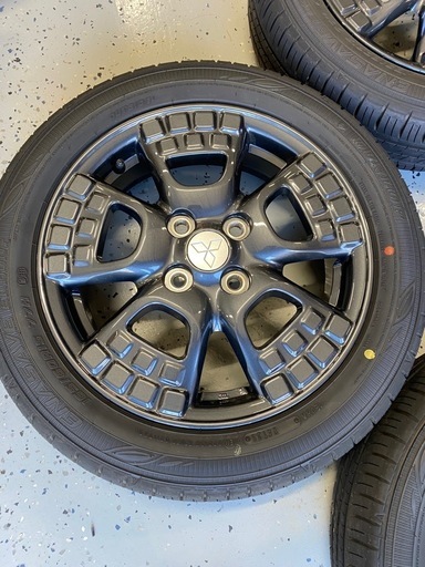 新型デリカミニ ターボ4WD 純正ホイールタイヤ4本 新車外し

