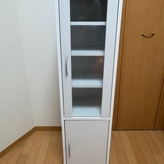 山善　食器棚　スリムの画像