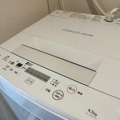 【決まりました】TOSHIBA 洗濯機 AW-45M7(W) 2019年式の画像