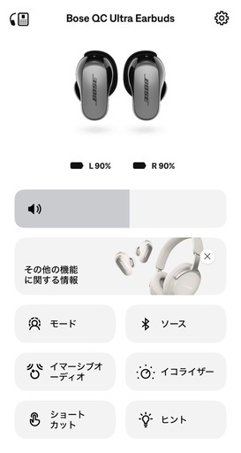  【美品】Bose QuietComfort Ultra Earbuds（純正XSチップ＆ストラップおまけ付）