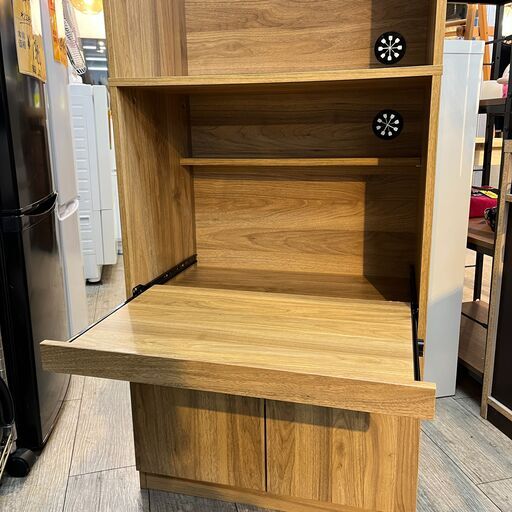 ニトリ レンジ台 フォルムS 幅60×奥行40×高さ178cm ライトブラウン ★ 買取帝国 志木店